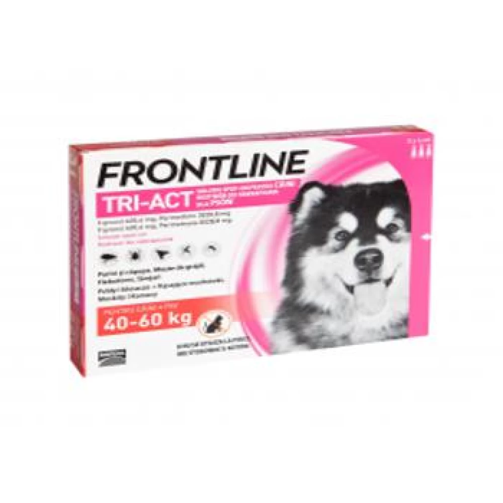 Frontline Tri-Act Spot-On, XL 40-60 kg, 3 pipete