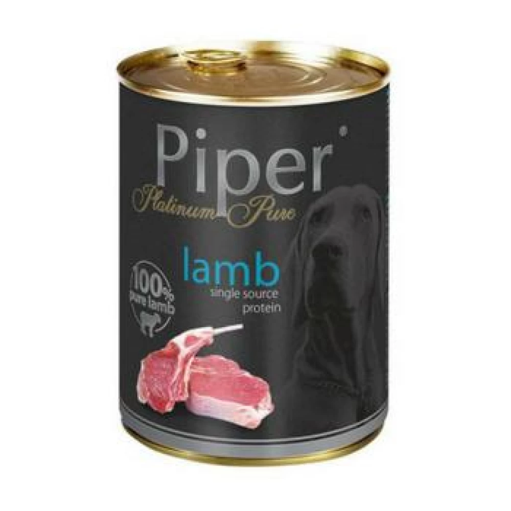 Piper Pure cu Carne de Miel, 400 g Hrană Umedă pentru caini