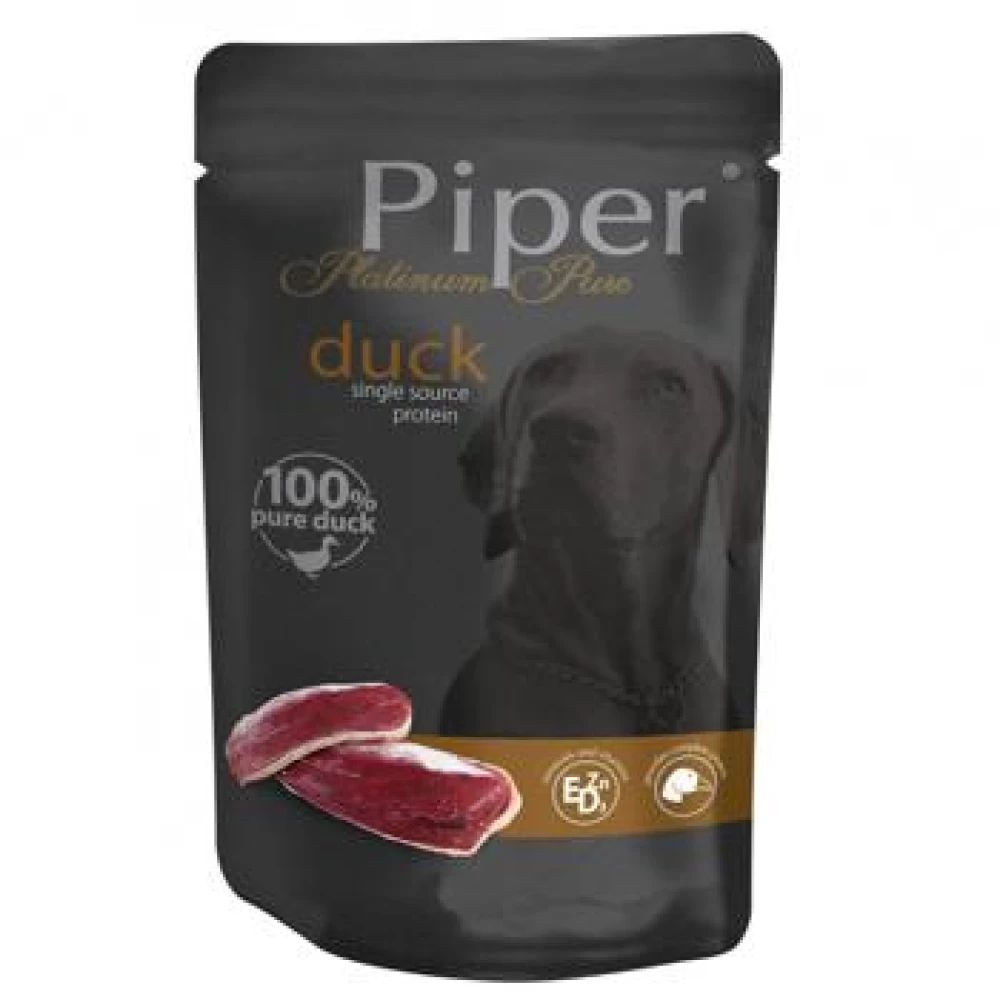 Piper Pure cu Carne de Rata, 150 g Hrană Umedă pentru caini