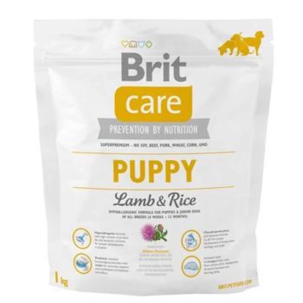 Brit Care Puppy All Breed Miel si Orez, 1 kg Hrană Uscată pentru caini