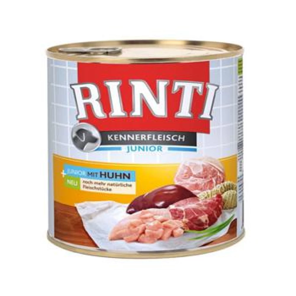 Rinti Junior cu pui 400 g Hrană Umedă pentru caini