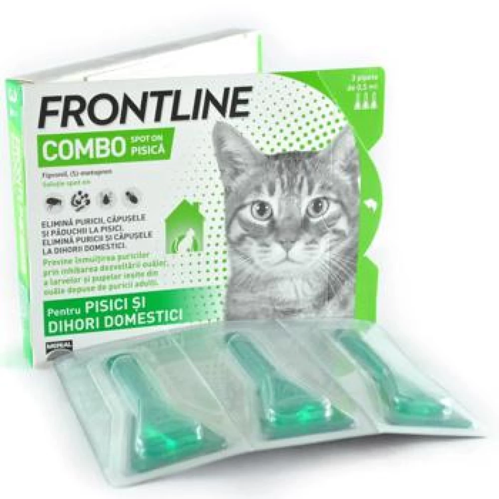 Frontline Combo Pisica, 3 pipete