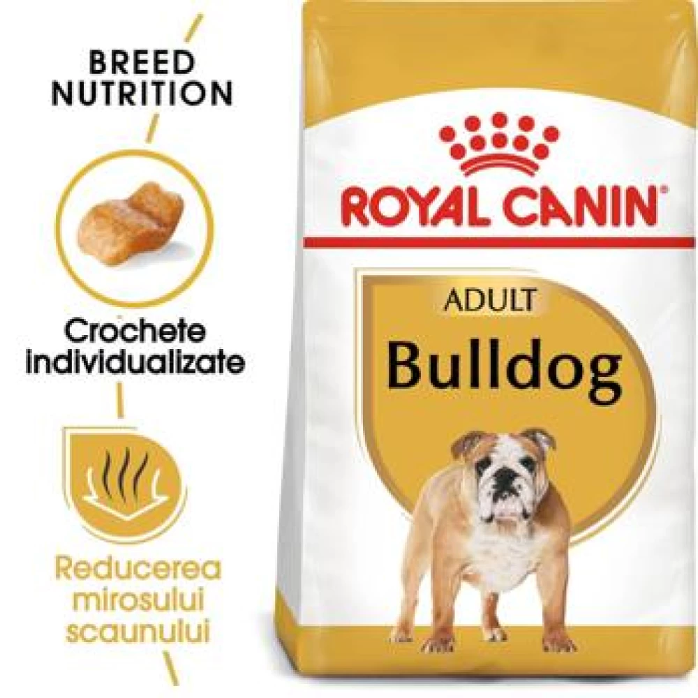 Royal Canin Bulldog Adult, 12kg Hrană Uscată pentru caini