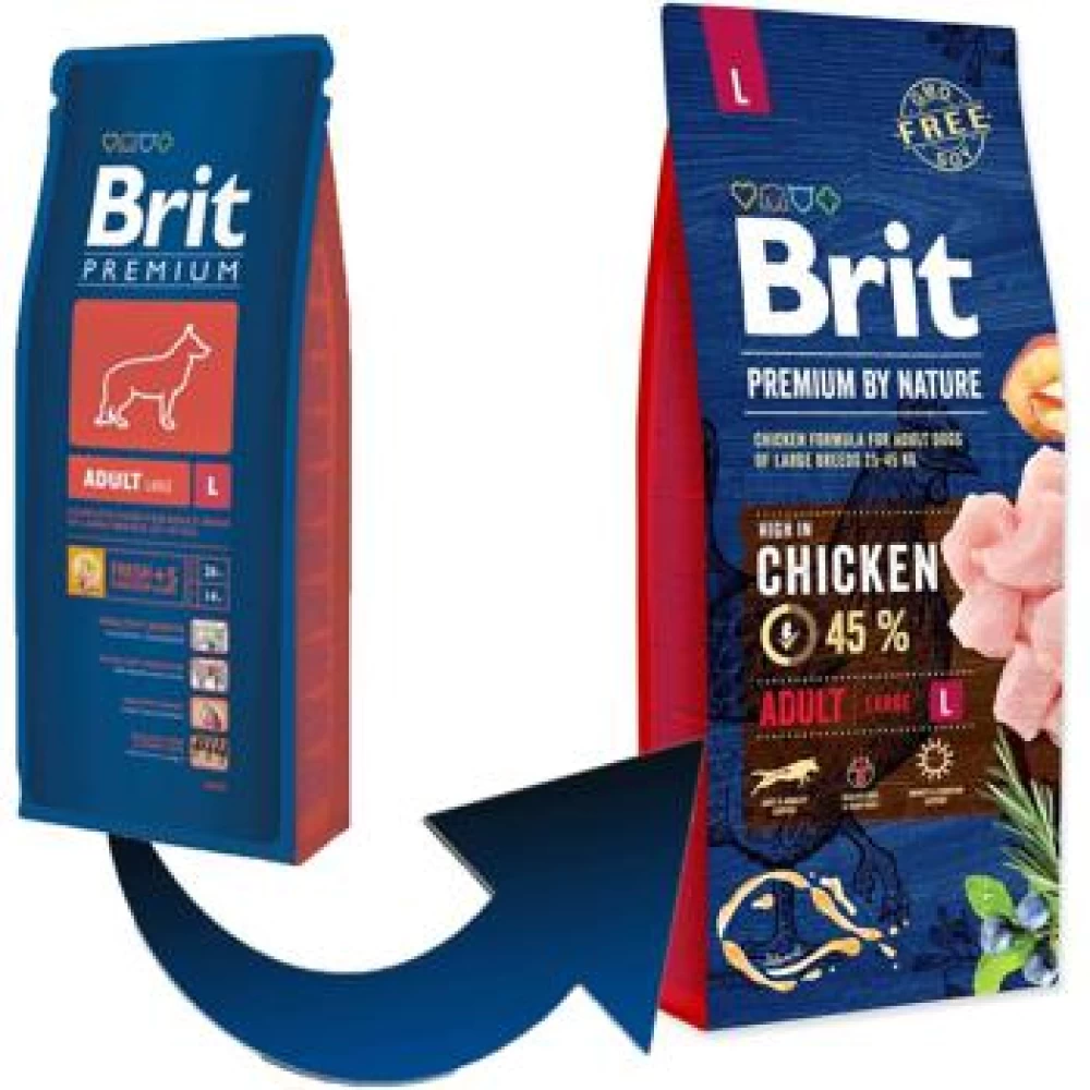 Brit Premium by Nature Adult L, 15 kg Hrană Uscată pentru caini