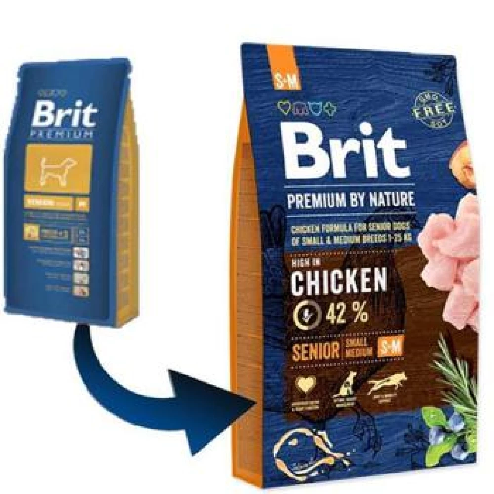 Brit Premium by Nature Senior S-M, 15 kg Hrană Uscată pentru caini