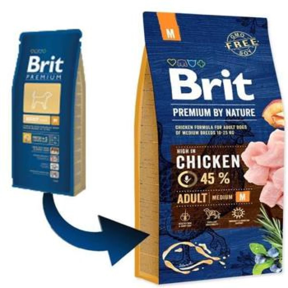 Brit Premium by Nature Adult M, 15 kg Hrană Uscată pentru caini