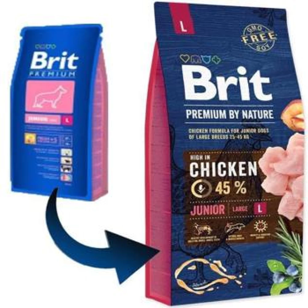 Brit Premium by Nature Junior L, 15 kg Hrană Uscată pentru caini