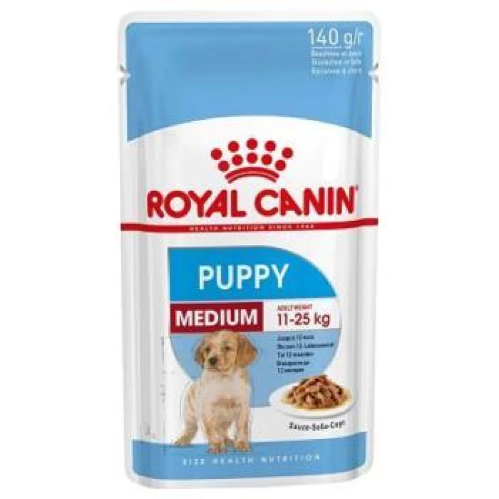 Royal Canin Medium Puppy, 140 g Hrană Umedă pentru caini