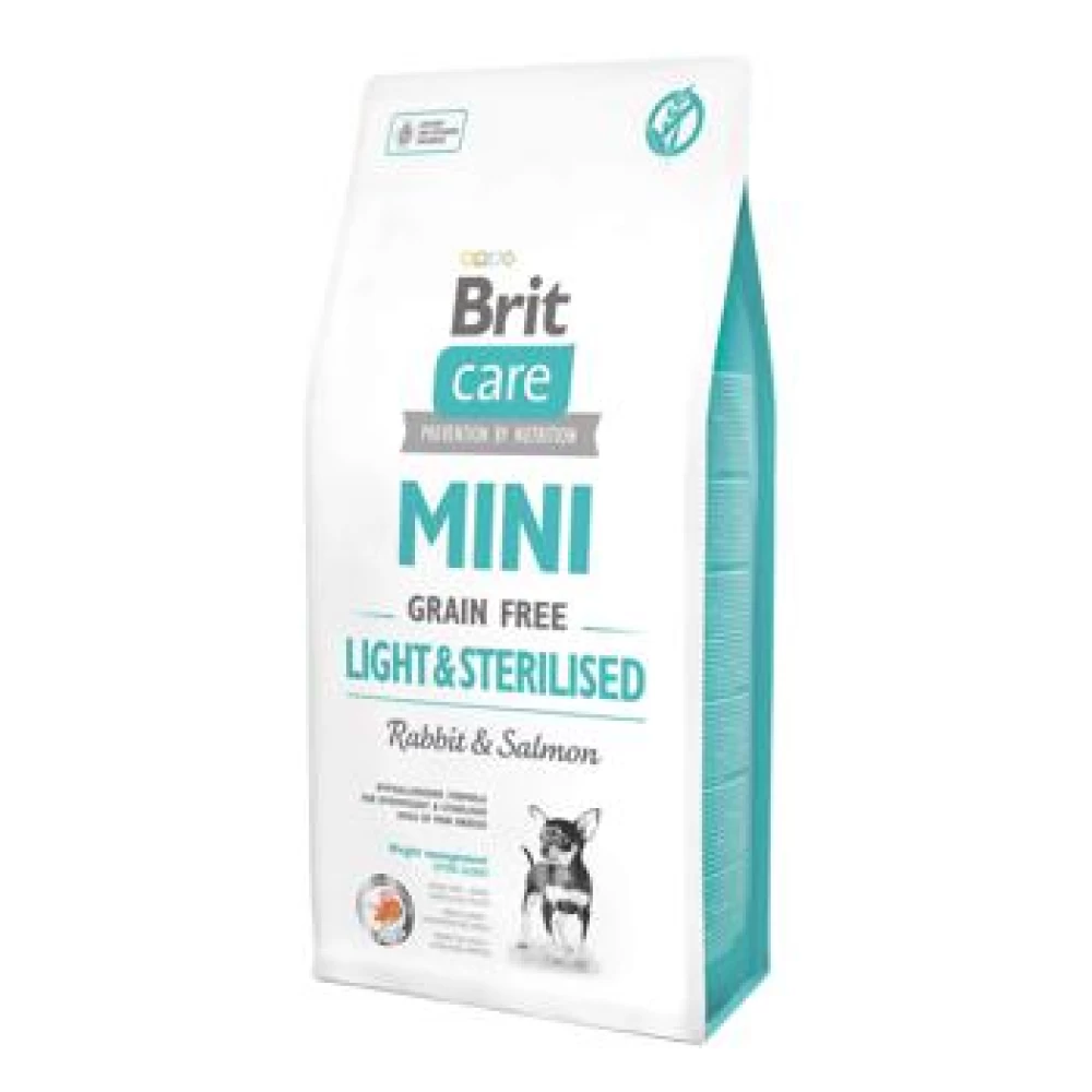 Brit Care Mini Grain Free Light and Sterilised 2 kg Hrană Uscată pentru caini