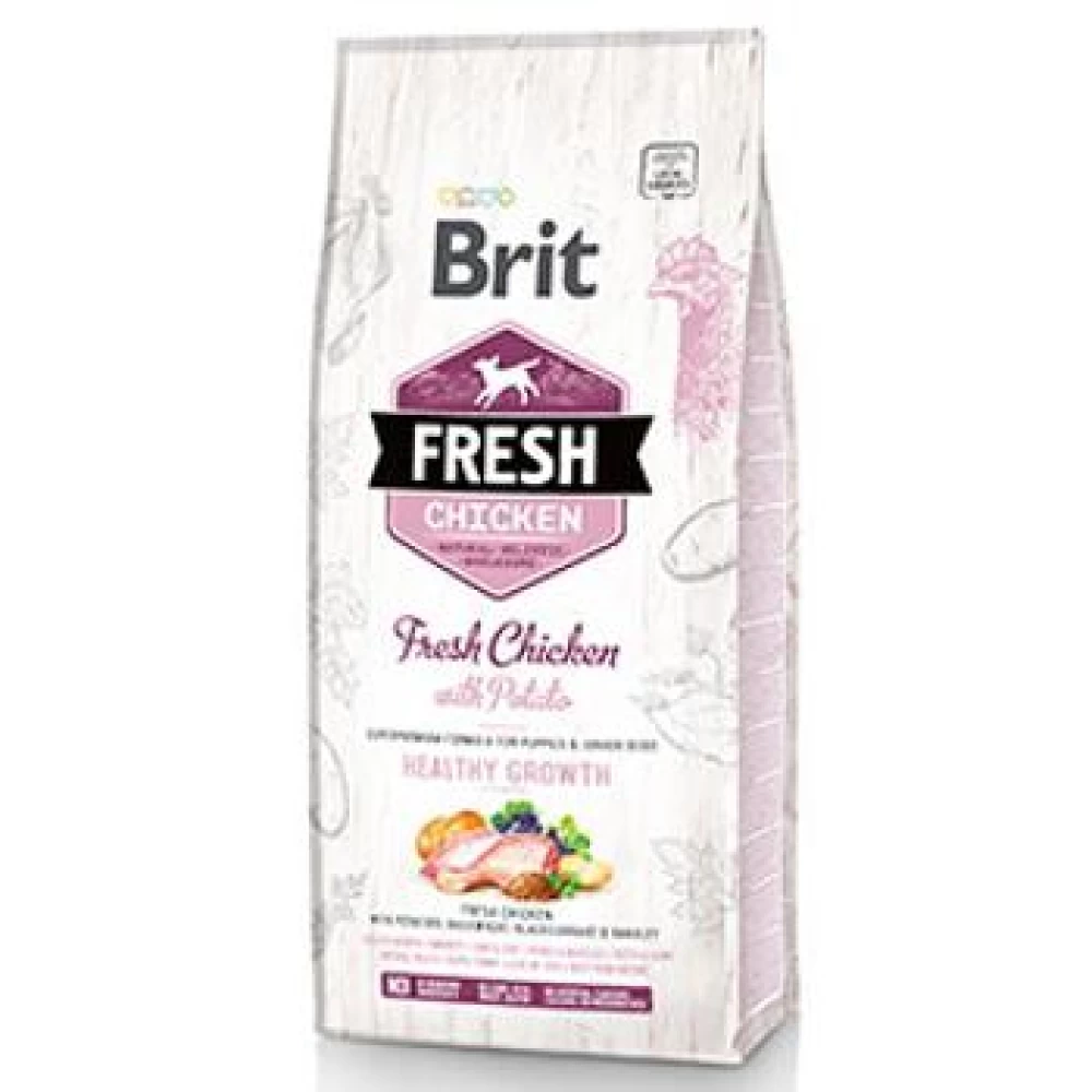 Brit Fresh Chicken and Potato Puppy 12 kg Hrană Uscată pentru caini