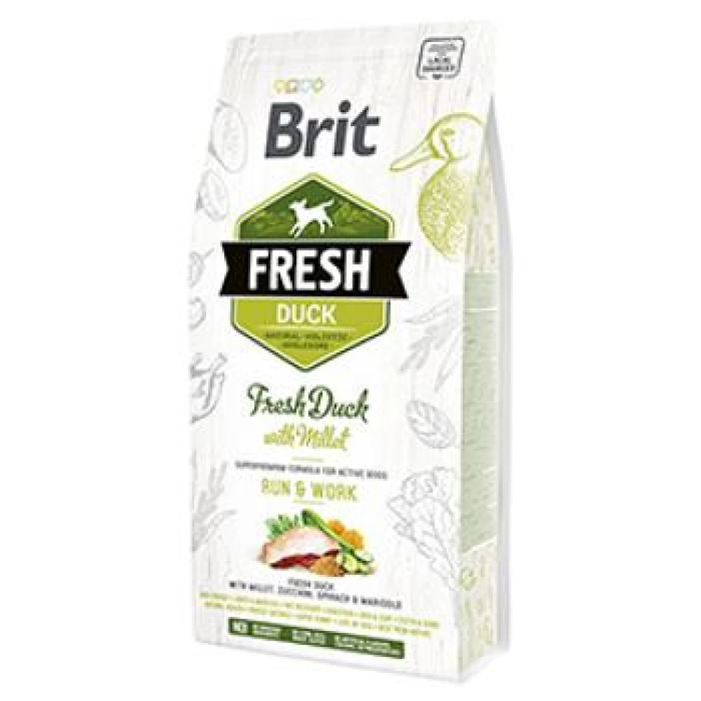 Brit Fresh Duck and Millet Active 2.5 kg Hrană Uscată pentru caini