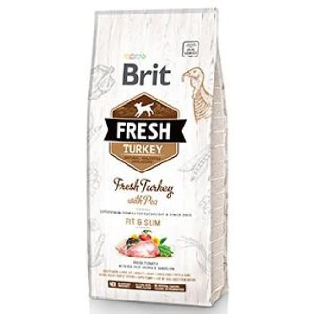 Brit Fresh Turkey and Pea Light Fit and Slim 12 kg Hrană Uscată pentru caini