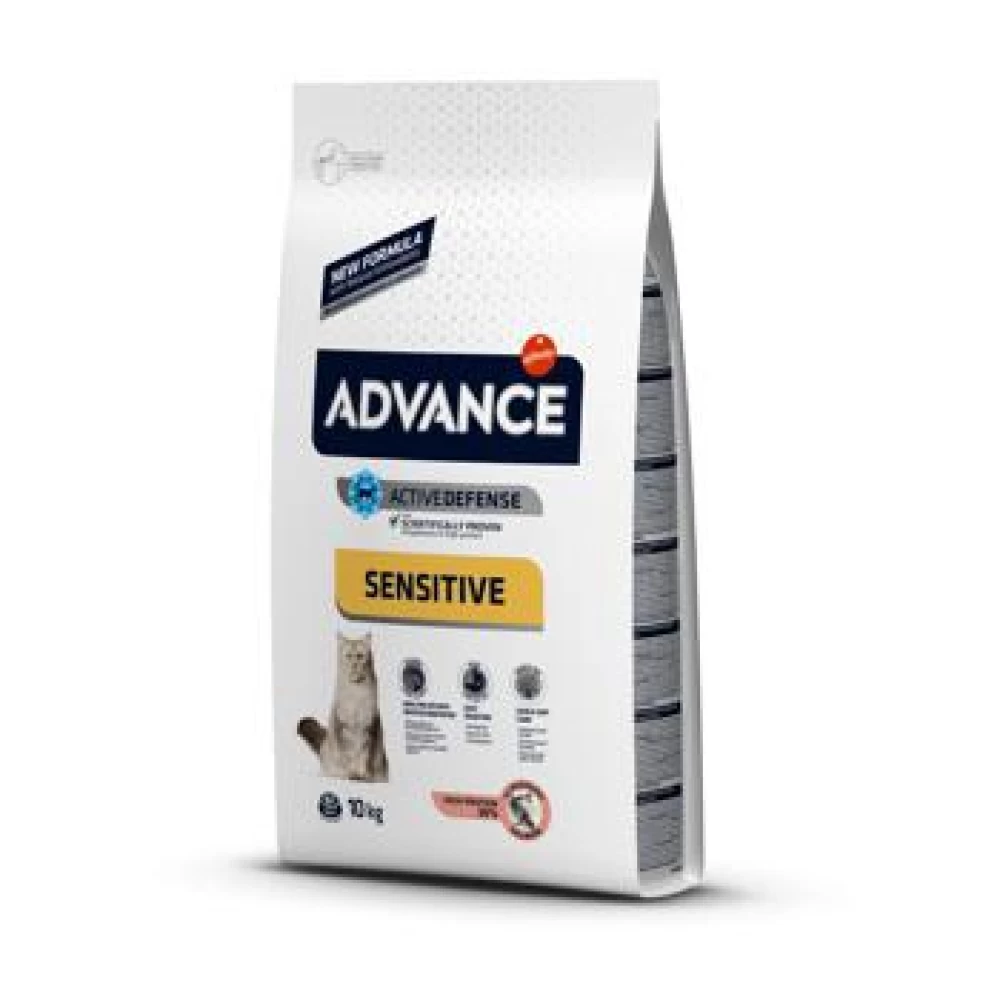 Advance Cat Adult Senzitive Somon si Orez, 10 kg Hrană uscată pentru pisici