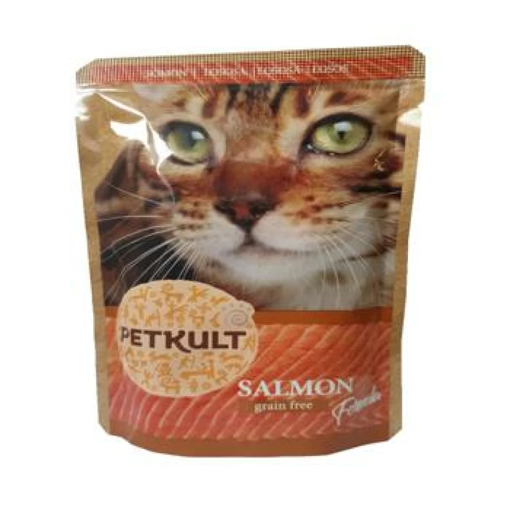 Petkult Cat Adult cu Somon, 100 g Hrană Umedă pentru pisici