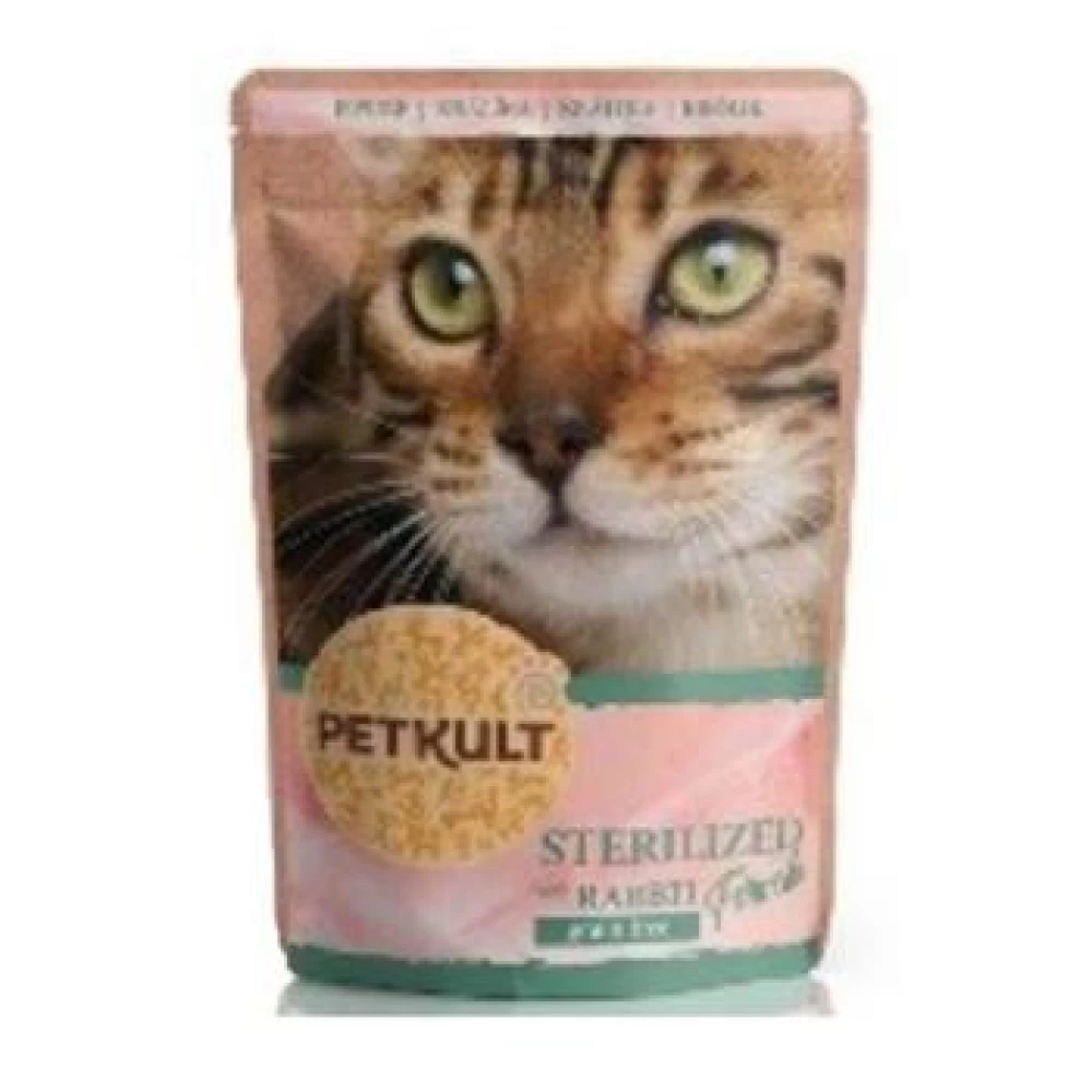 Petkult Cat Sterilized cu Iepure, 100 g Hrană Umedă pentru pisici