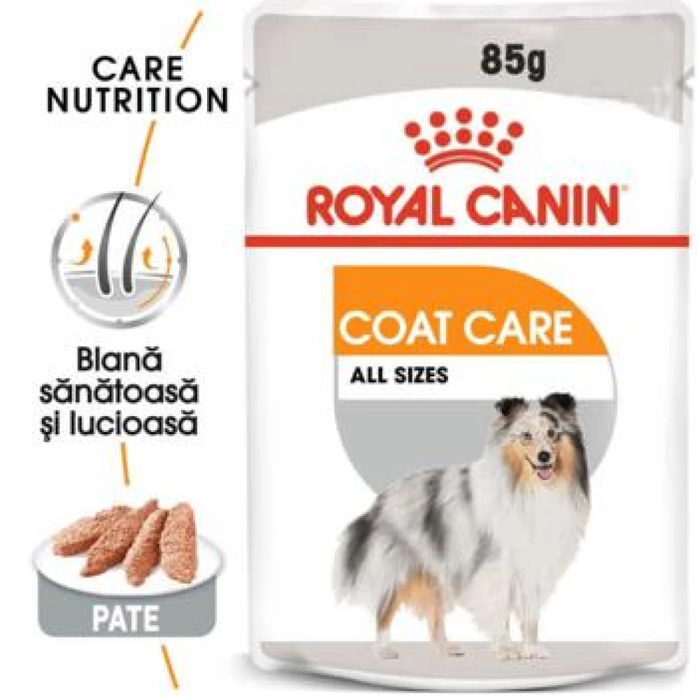 Royal Canin Coat Care Loaf, 85 g Hrană Umedă pentru caini