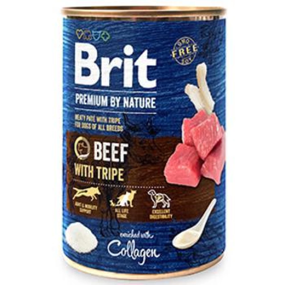 Brit Premium by Nature Beef with Tripes 400 g conserva Hrană Umedă pentru caini