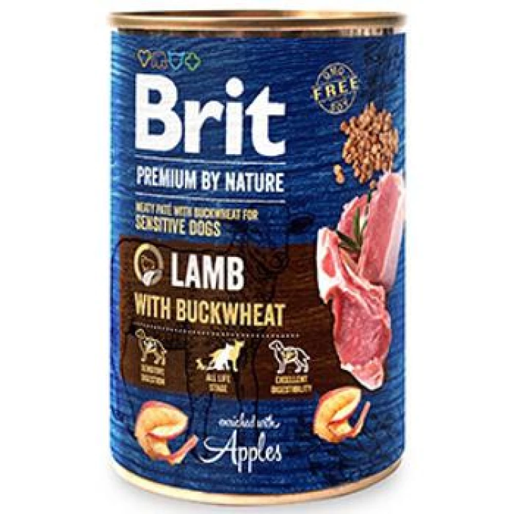 Brit Premium by Nature Lamb with Buckwheat 400 g conserva Hrană Umedă pentru caini