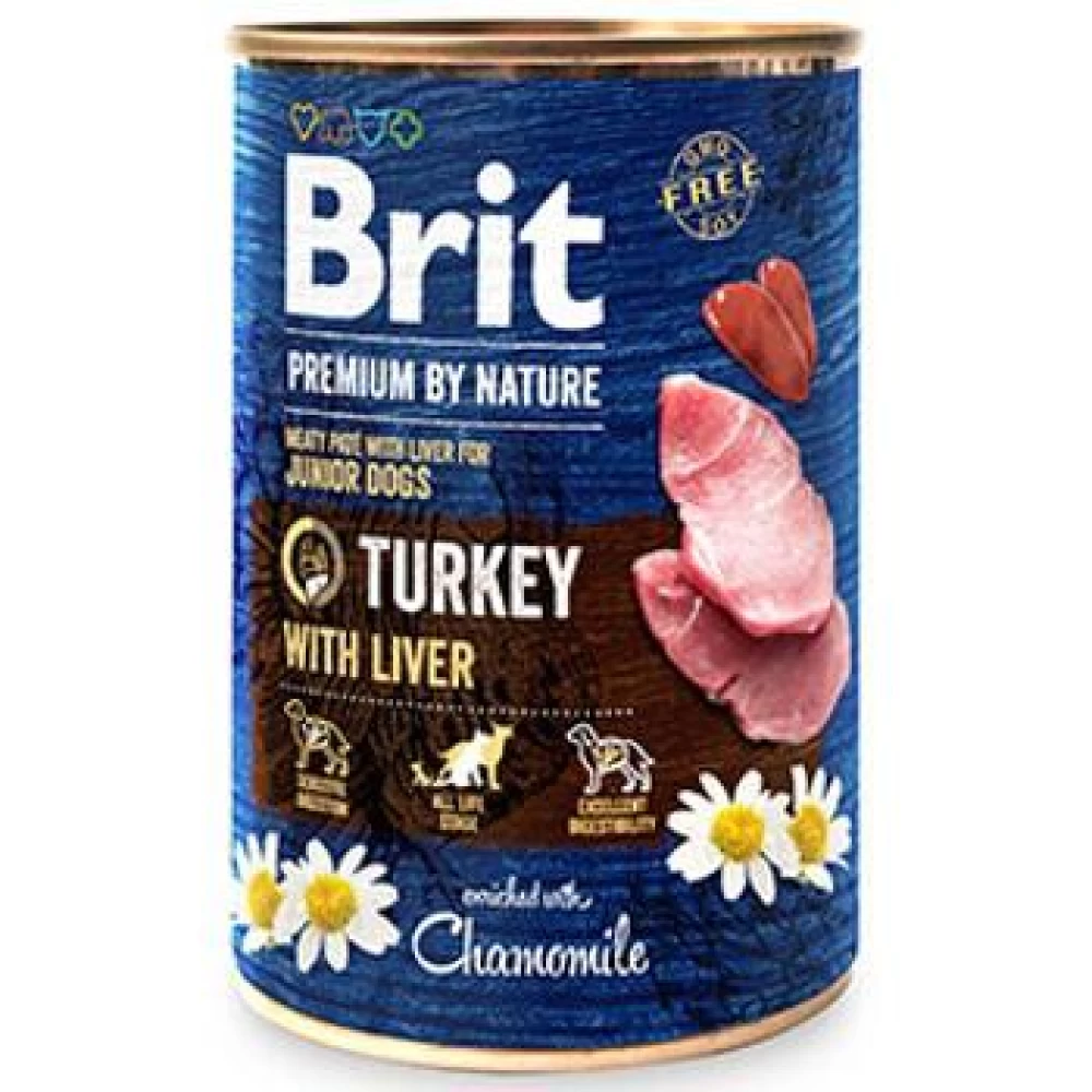 Brit Premium by Nature Turkey with Liver 400 g conserva Hrană Umedă pentru caini