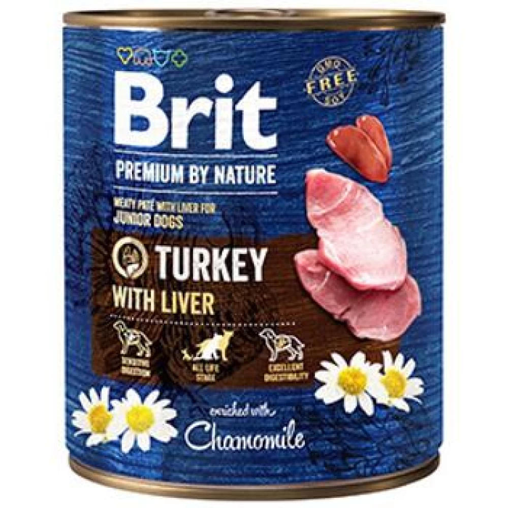 Brit Premium by Nature Turkey with Liver 800 g conserva Hrană Umedă pentru caini