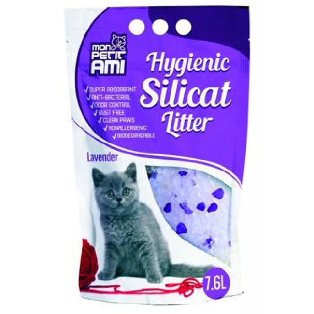 Asternut Igienic Mon Petit Ami Silicat Lavanda, 7.6 L