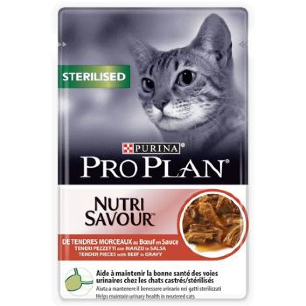  Pro Plan Sterilised Nutrisavour, Sterilised Vita 85 g Hrană Umedă pentru pisici