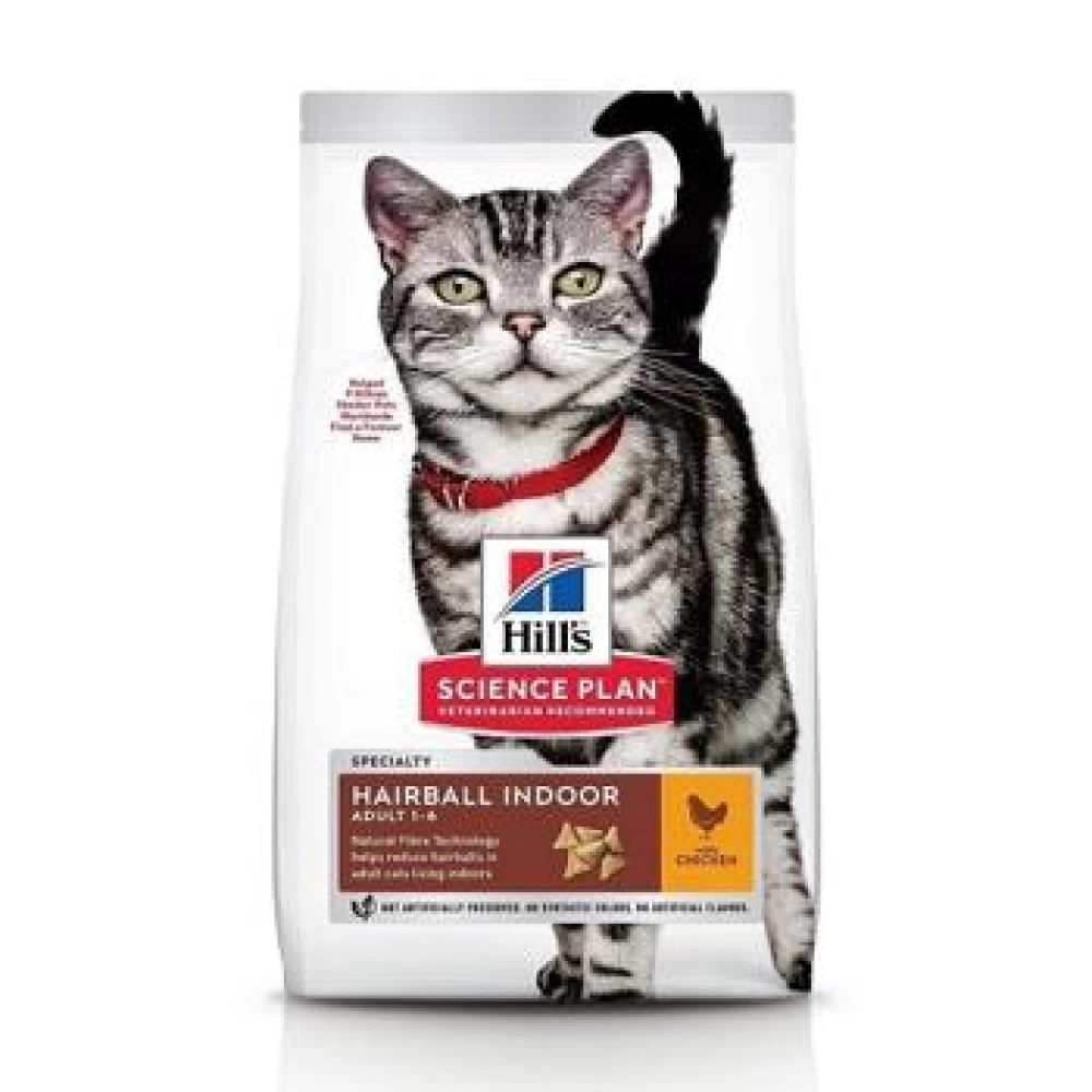 Hill's SP Feline Adult Hairball & Indoor, 300 g Hrană uscată pentru pisici