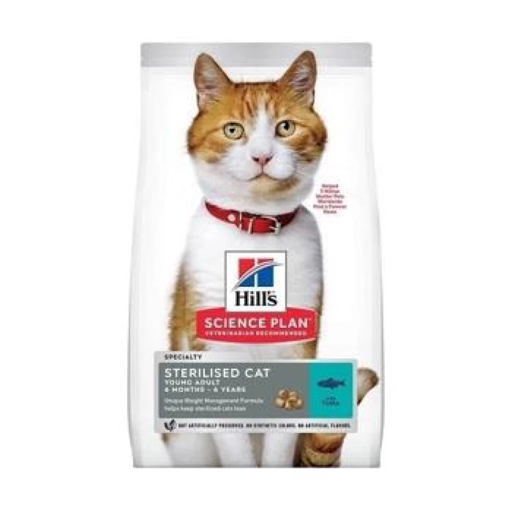 Hill's SP Feline Young Adult Sterilised Ton, 1.5 Kg Hrană uscată pentru pisici