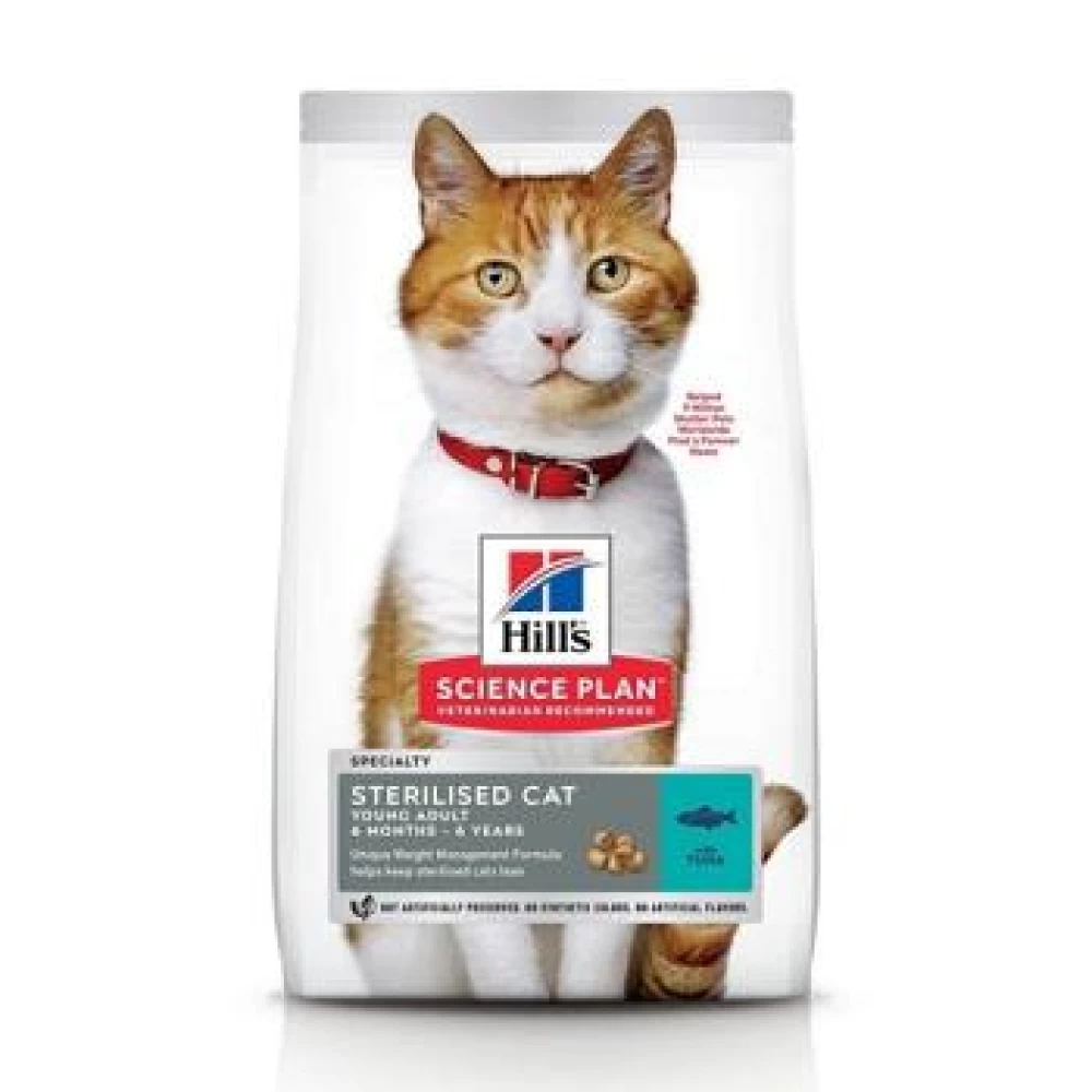 Hill's SP Feline Young Adult Sterilised Ton, 300 g Hrană uscată pentru pisici