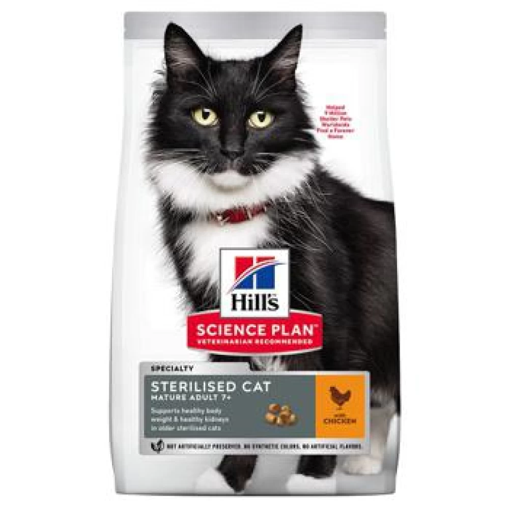 Hill's SP Feline Mature Sterilised Pui 1.5 Kg Hrană uscată pentru pisici