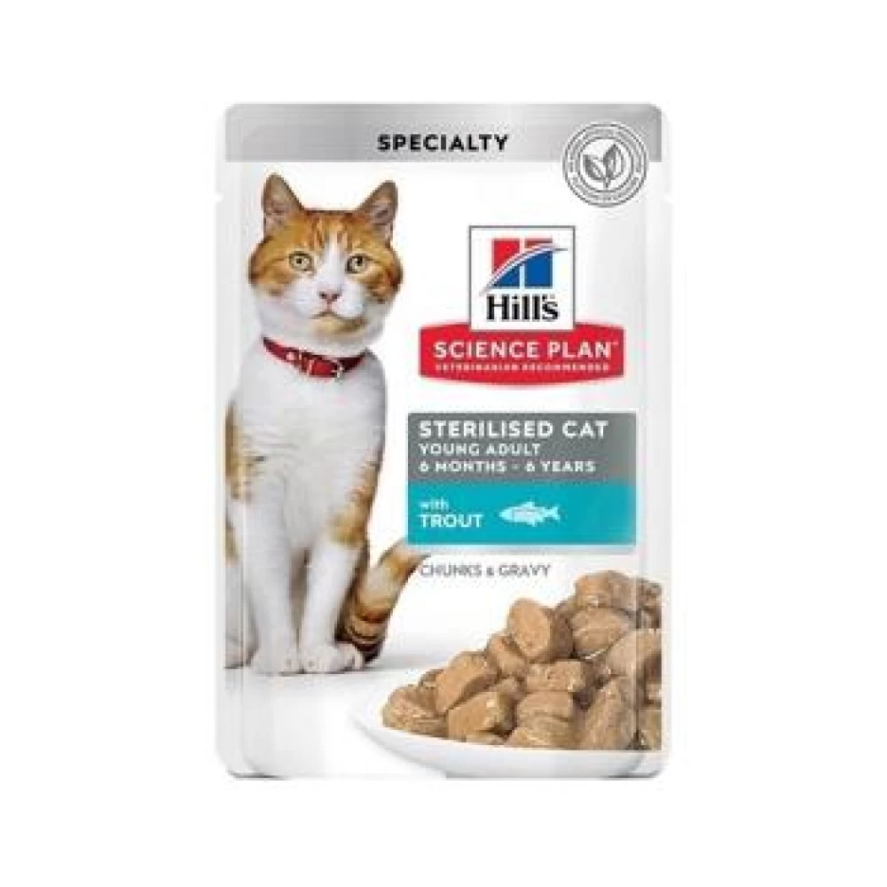 Hill's SP Feline Young Adult Plic Pastrav, 85 g Hrană Umedă pentru pisici