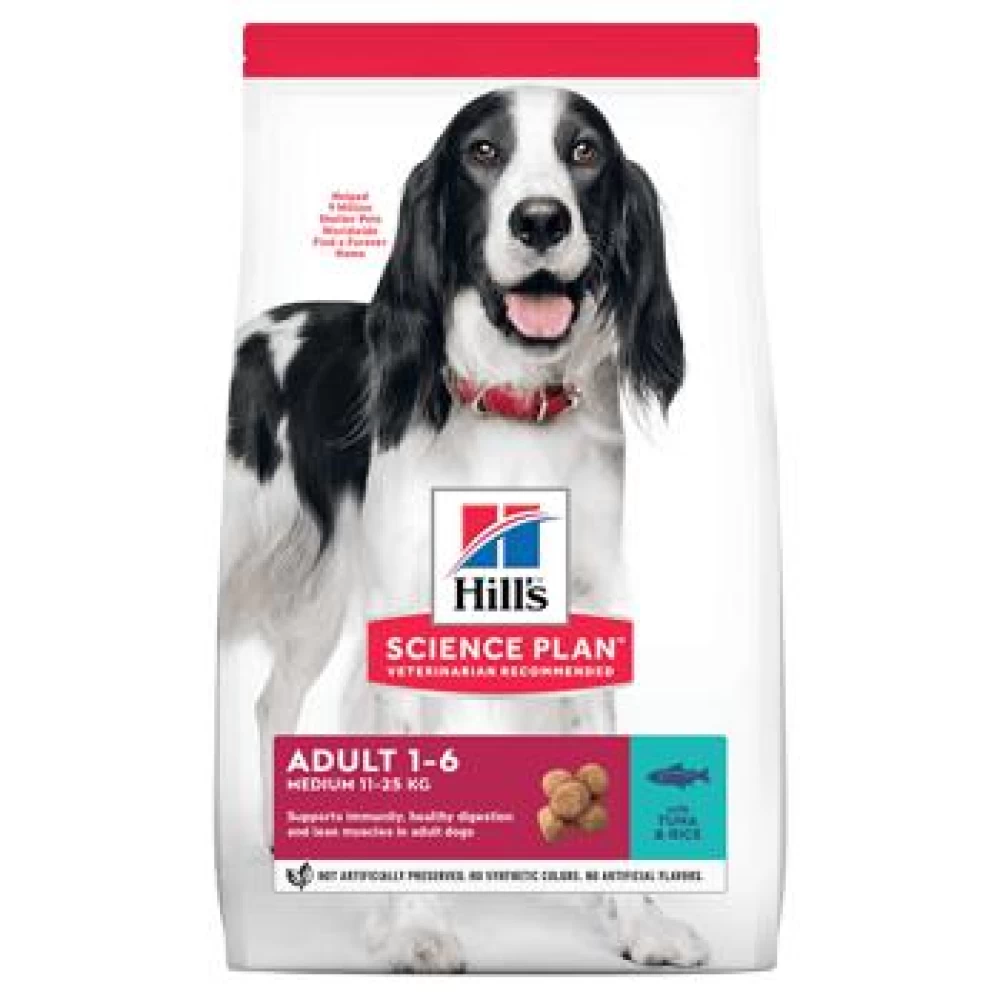 Hill's SP Canine Adult Medium  Ton si Orez, 2.5 Kg Hrană Uscată pentru caini