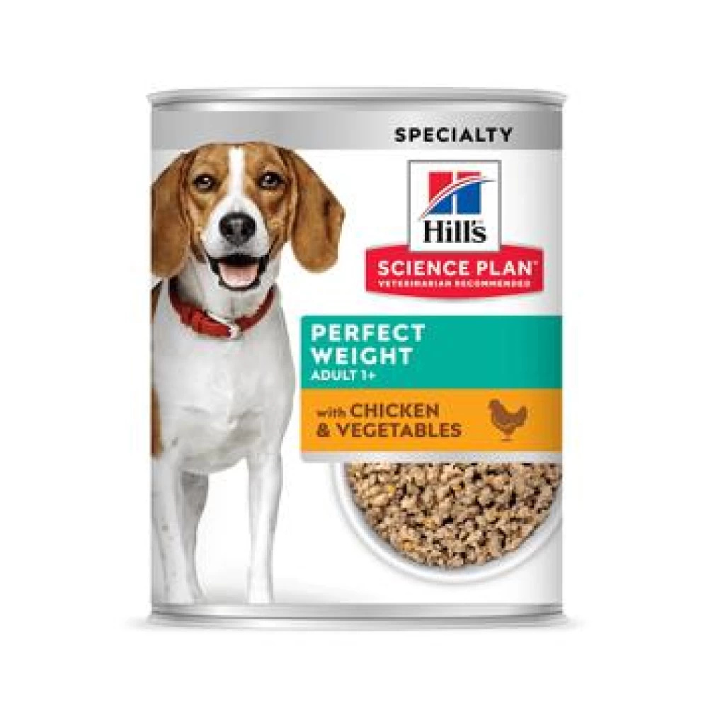 Hill's SP Canine Adult Perfect Weight Pui&Veggie, 363 g Hrană Umedă pentru caini