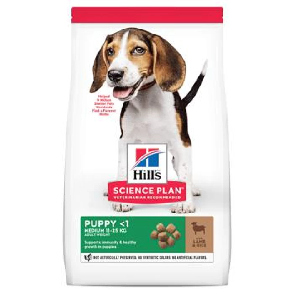 Hill's SP Canine Puppy Medium Lamb&Rice, 14 Kg Hrană Uscată pentru caini