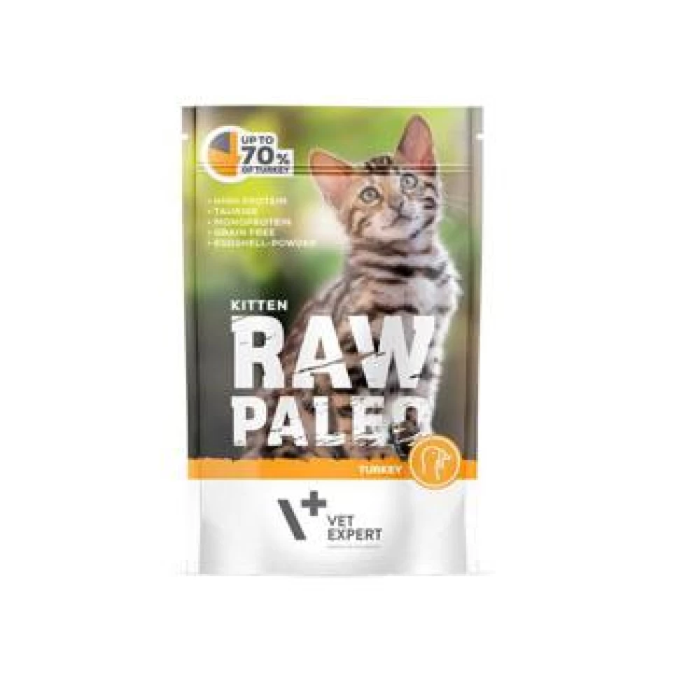 Raw Paleo Kitten Cat Curcan, 100 g Hrană Umedă pentru pisici