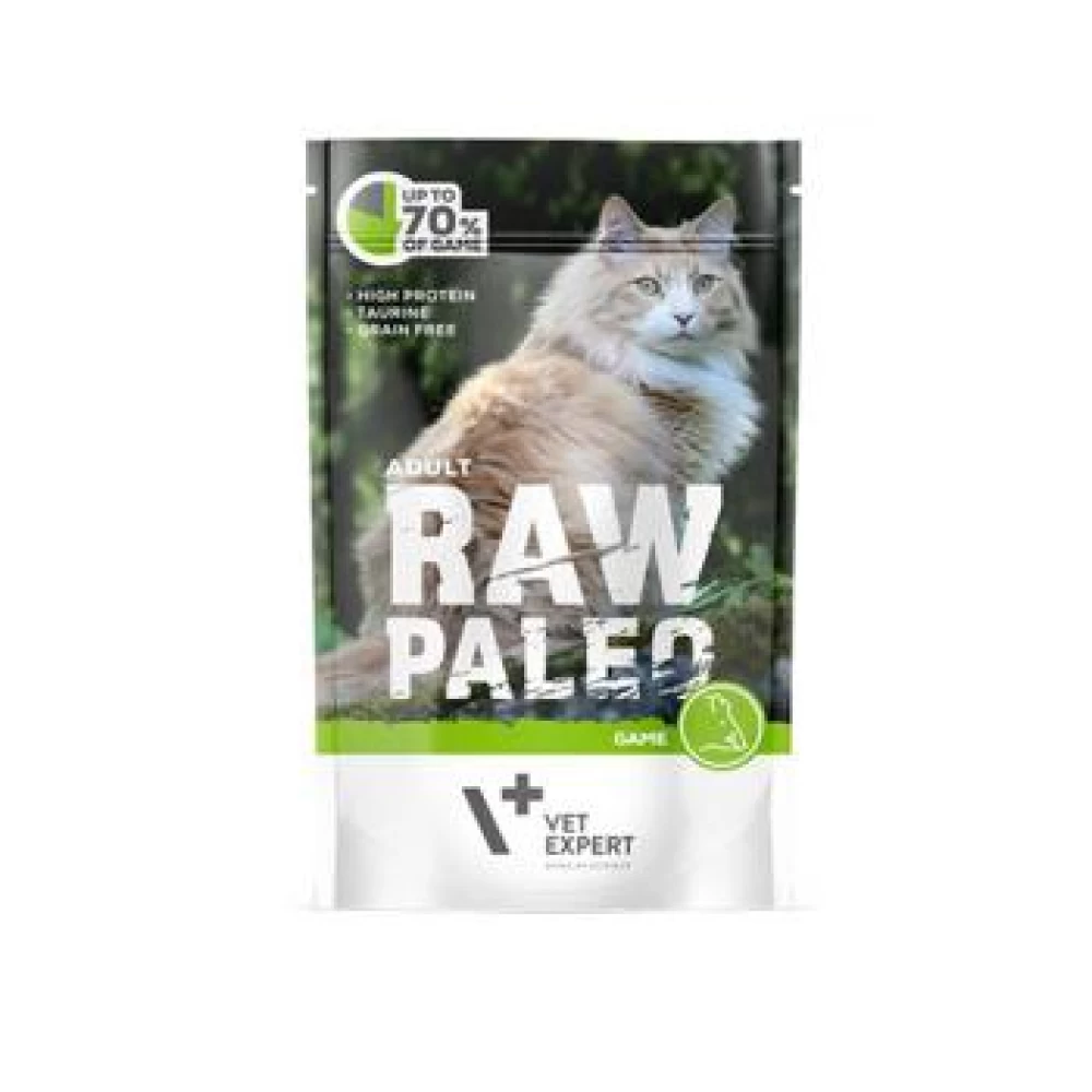 Raw Paleo Adult Cat Vanat, 100 g Hrană Umedă pentru pisici