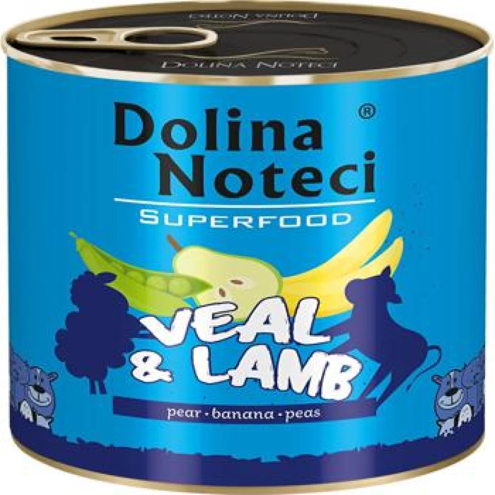 Dolina Noteci Superfood Dog Vitel si Miel 800 g Hrană Umedă pentru caini