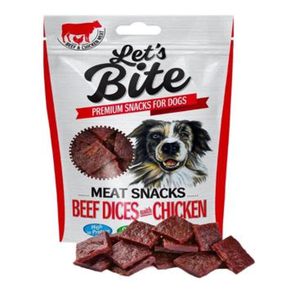 Brit Lets Bite Meat Snacks Beef Dices With Chicken 80 g