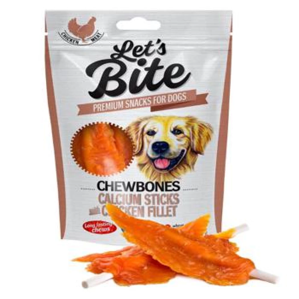 Brit Lets Bite Chewbones Calcium Sticks With Chicken Fillet 80 g