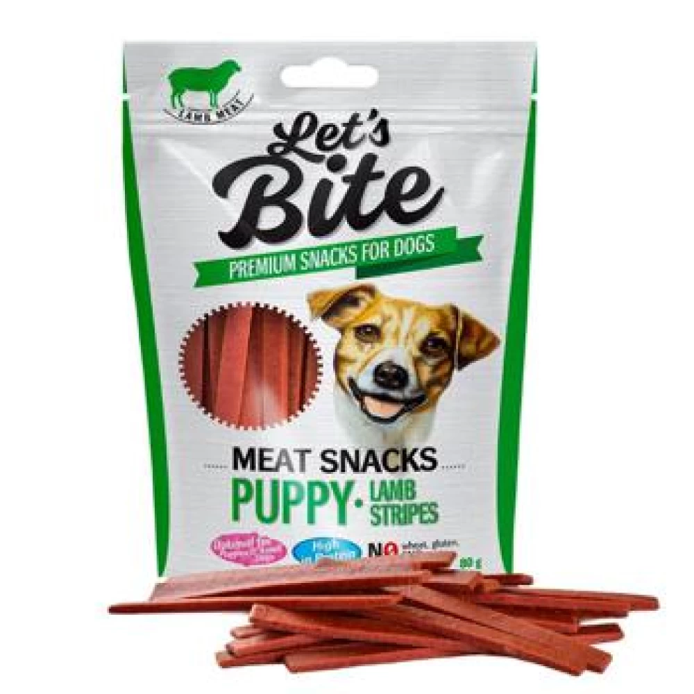 Brit Lets Bite Meat Snacks Puppy Lamb Stripes 80 g