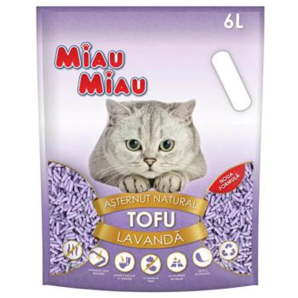Asternut Miau Miau Tofu Lavanda, 6 L