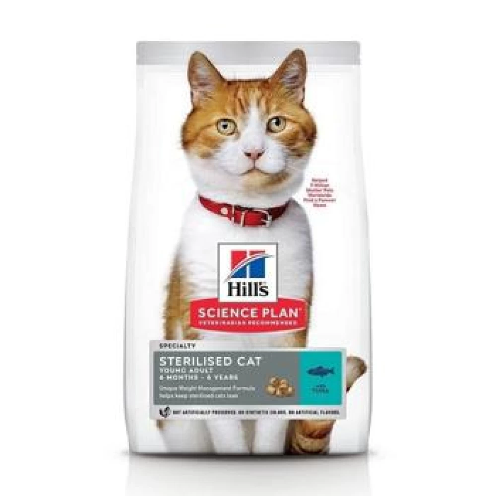 Hill's SP Feline Young Adult Sterilised Ton, 3 Kg Hrană uscată pentru pisici