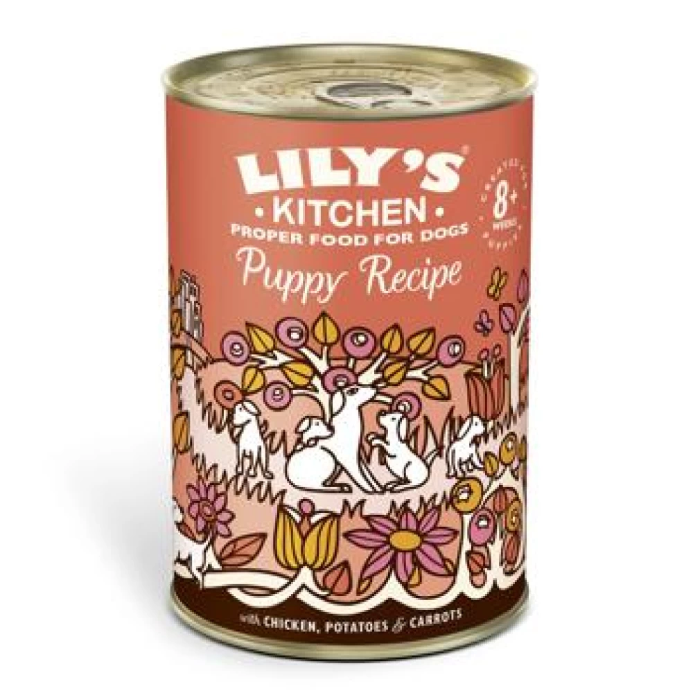 Conserva Caini Lily's Kitchen Junior cu Pui, Cartofi si Morcovi, 400 g