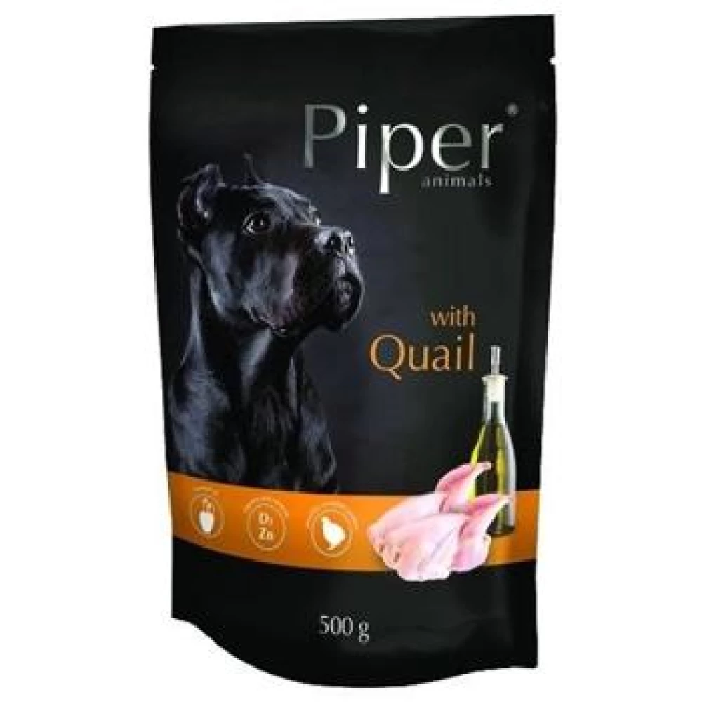 Piper Adult Dog cu Carne de Prepelita, plic 500 g Hrană Umedă pentru caini