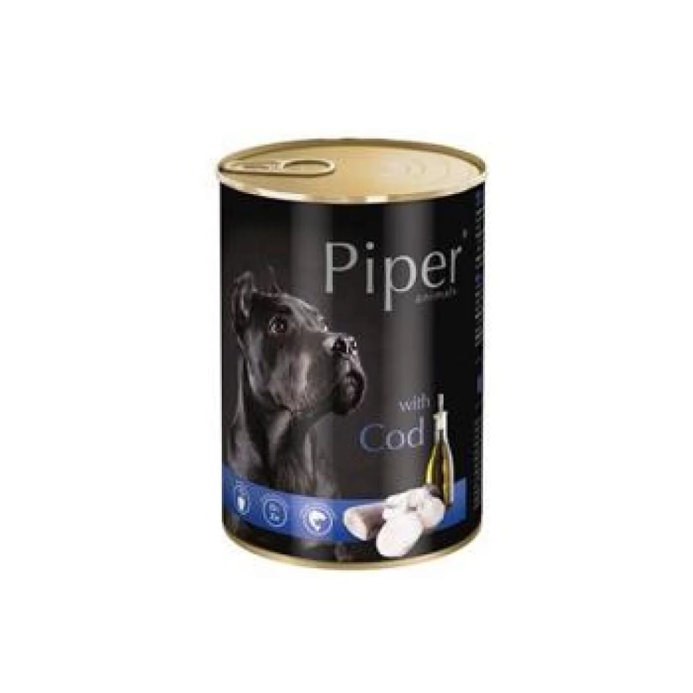 Piper Adult Dog cu Carne de Cod, 400 g Hrană Umedă pentru caini