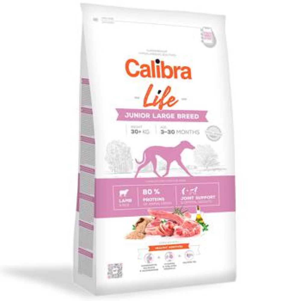 Calibra Dog Life Junior Large Breed cu Miel, 2.5 Kg Hrană Uscată pentru caini