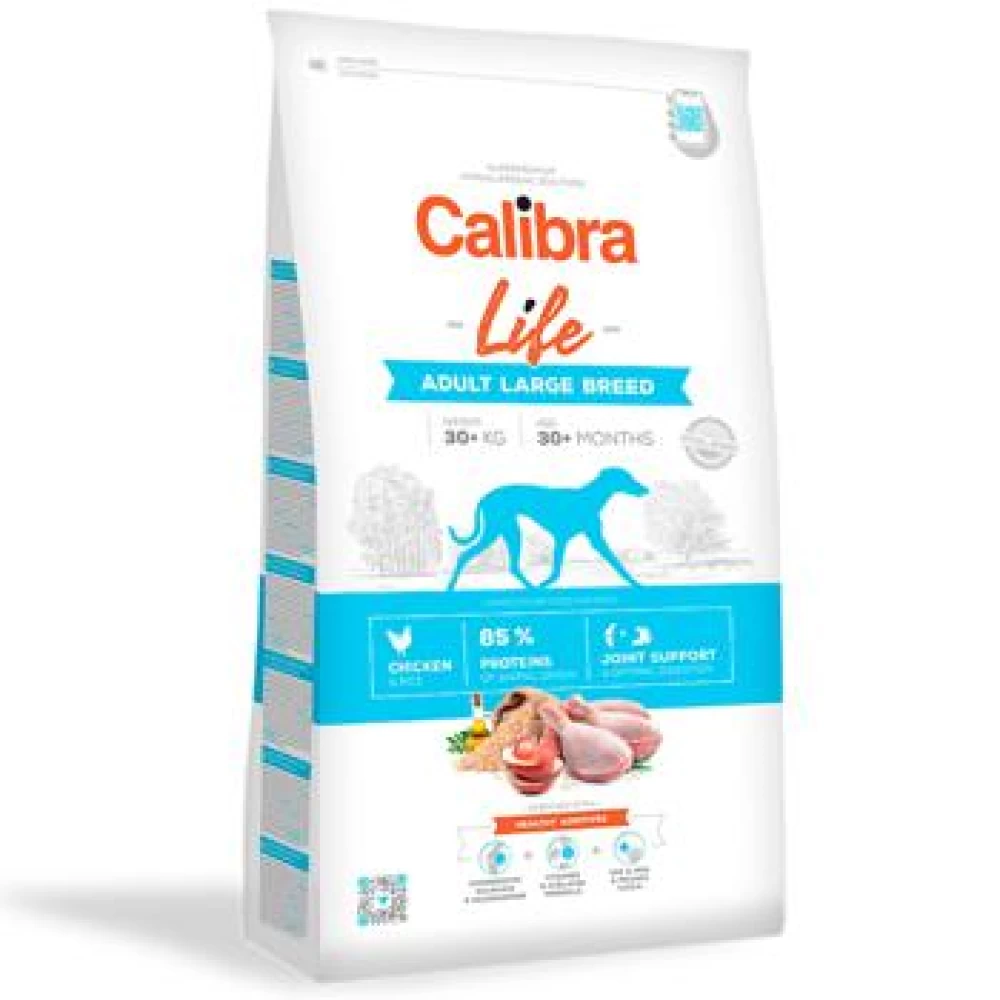 Calibra Dog Life Adult Large Breed cu Pui, 2.5 Kg Hrană Uscată pentru caini