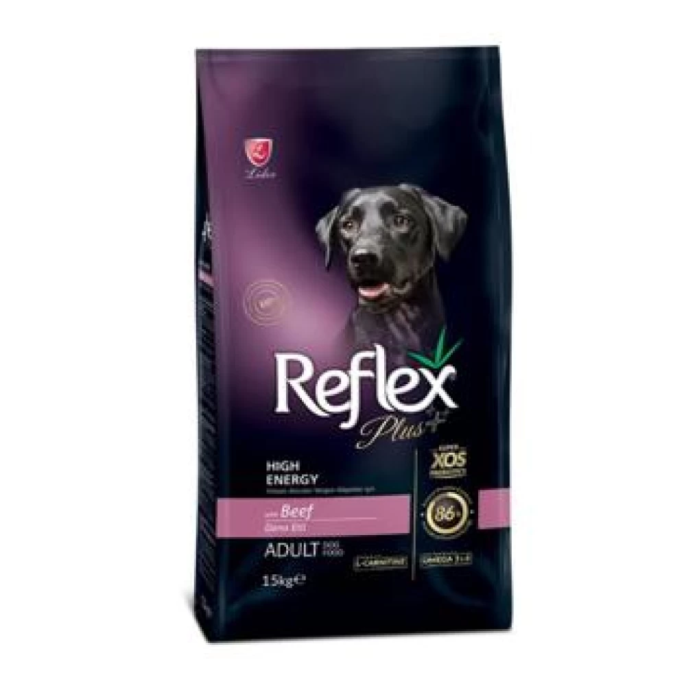 Reflex Plus Dog Adult cu Vita, 15 kg Hrană Uscată pentru caini