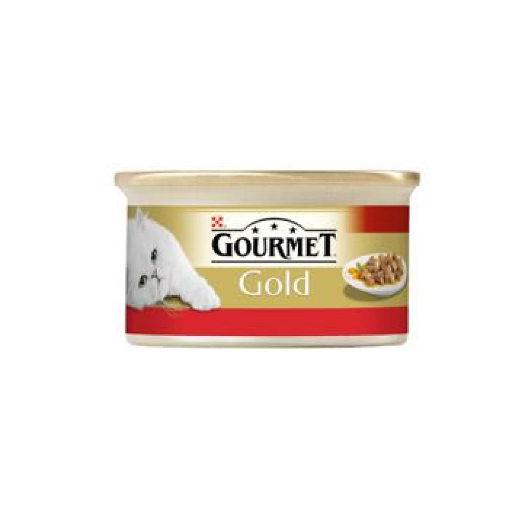 Gourmet Gold Cuburi Vita si Pui in Sos 85 g Hrană Umedă pentru pisici