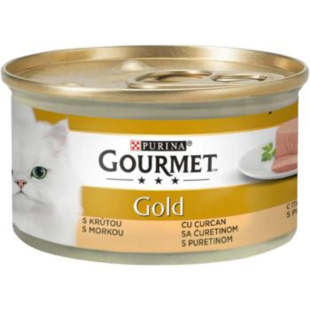 Gourmet Gold Mousse Curcan 85 g Hrană Umedă pentru pisici